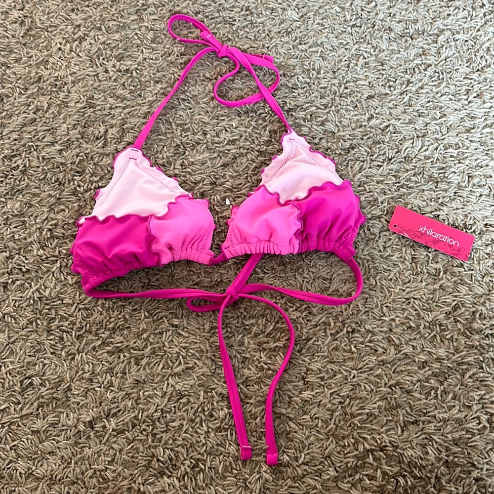 Pink bikini top